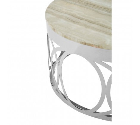 Yasmin White Marble Coffee Table - Modern Home Interiors