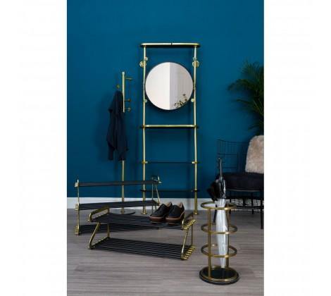 Hawkes Antique Brass Finish Coat Stand - Modern Home Interiors