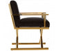 Hendricks Black Velvet Chair - Modern Home Interiors