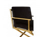 Hendricks Black Velvet Chair - Modern Home Interiors