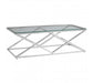 Allure Inverted Prism Base Glass Coffee Table - Modern Home Interiors