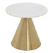 Martini Table with White Marble Top - Modern Home Interiors