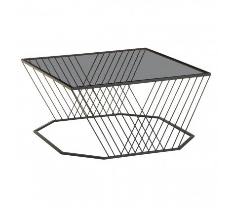 Trento Coffee Table With Grey Glass Top - Modern Home Interiors