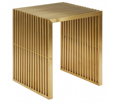 Horizon Square Edge Gold Side Table - Modern Home Interiors