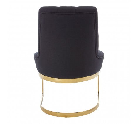 Azalea Black and Gold Luxe Dining Chair - Modern Home Interiors