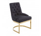 Azalea Black and Gold Luxe Dining Chair - Modern Home Interiors