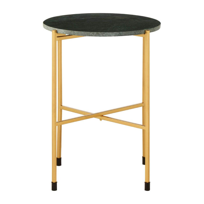 Templar Green Marble Top Side Table - Large - Modern Home Interiors
