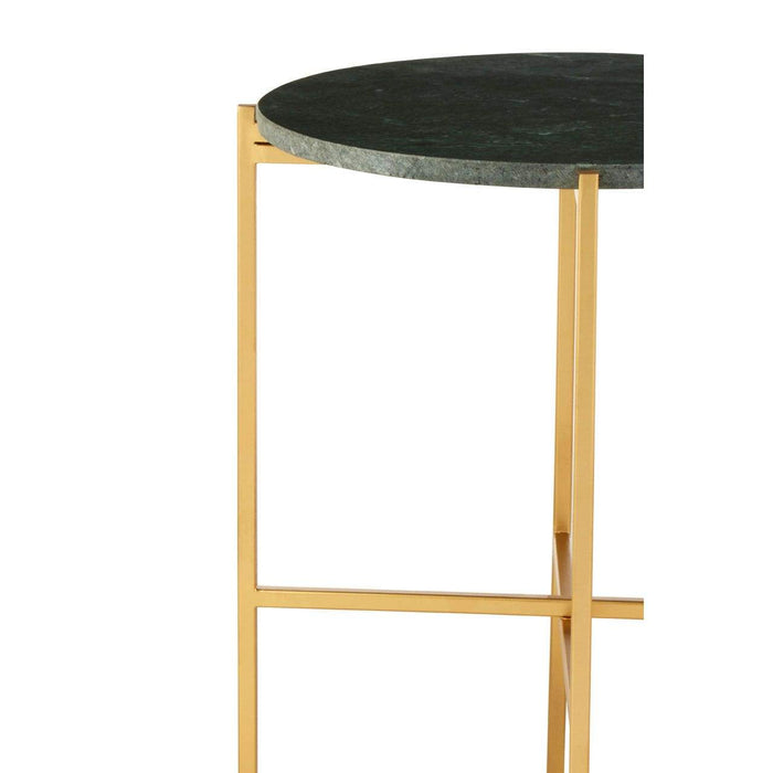 Templar Green Marble Top Side Table - Large - Modern Home Interiors