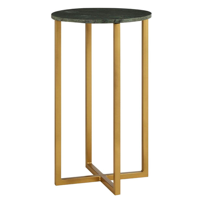 Templar Large Marble / Iron Side Table - Modern Home Interiors