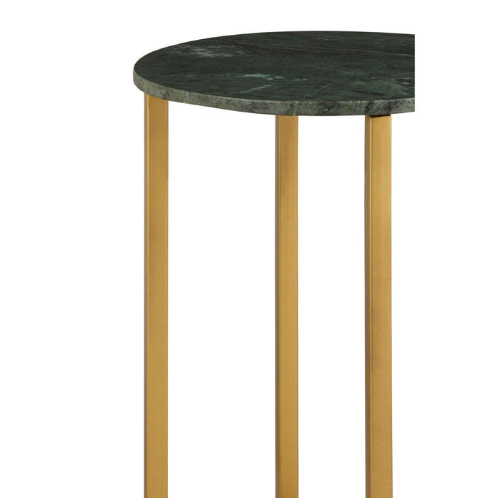 Templar Large Marble / Iron Side Table - Modern Home Interiors