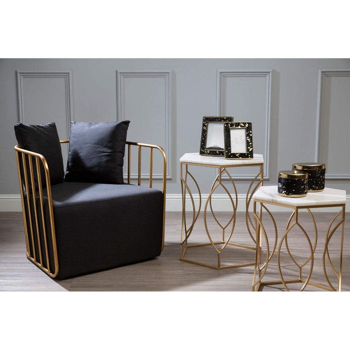 Set of 2 Avantis Marble Side Tables - Modern Home Interiors