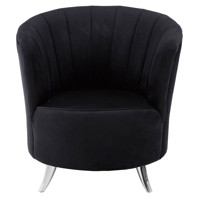 Maci Black Velvet Tub Chair - Modern Home Interiors