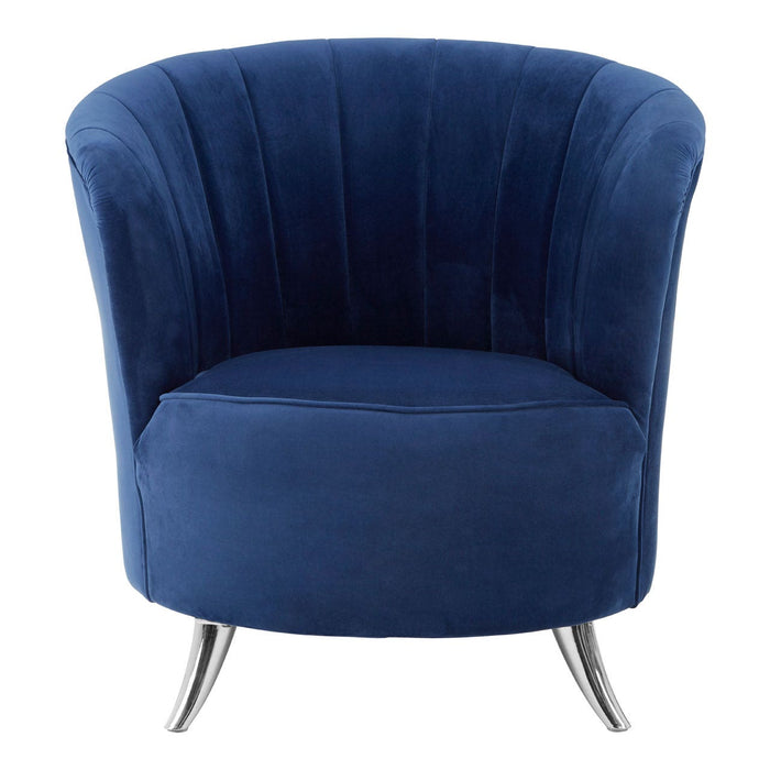Maci Blue Velvet Tub Chair - Modern Home Interiors