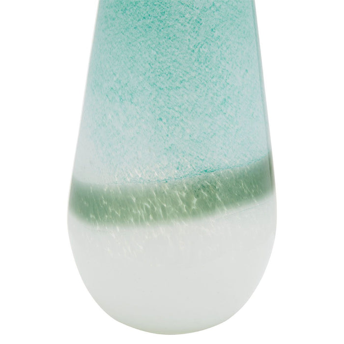 Torquoise Glass Vase - Small