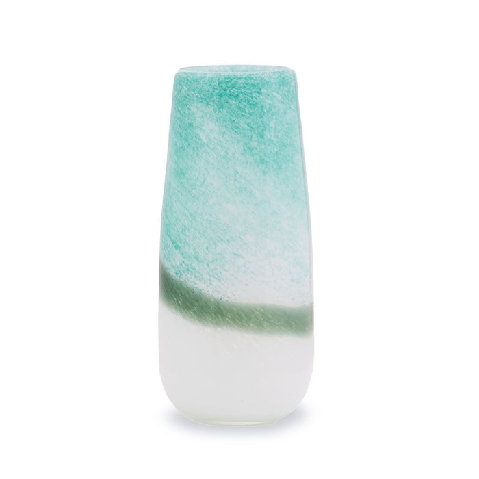 Torquoise Glass Vase - Large