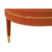 Manhattan Orange Velvet Button Tufted Footstool - Modern Home Interiors