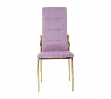 Tamzin Pink Velvet High Back Dining Chair - Modern Home Interiors