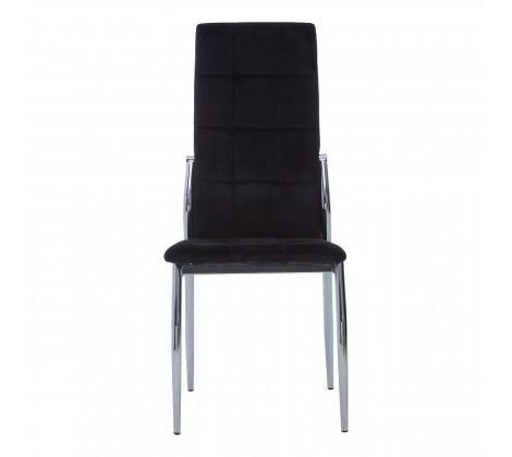 Tamzin Black Velvet High Back Dining Chair - Modern Home Interiors