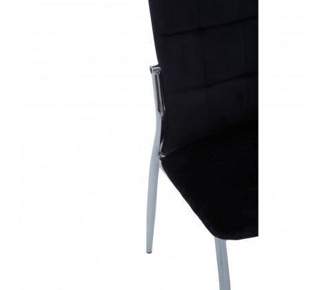 Tamzin Black Velvet High Back Dining Chair - Modern Home Interiors