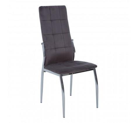 Tamzin Mink Velvet High Back Dining Chair - Modern Home Interiors