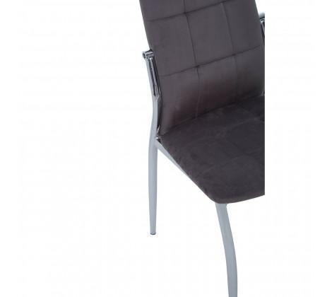 Tamzin Mink Velvet High Back Dining Chair - Modern Home Interiors
