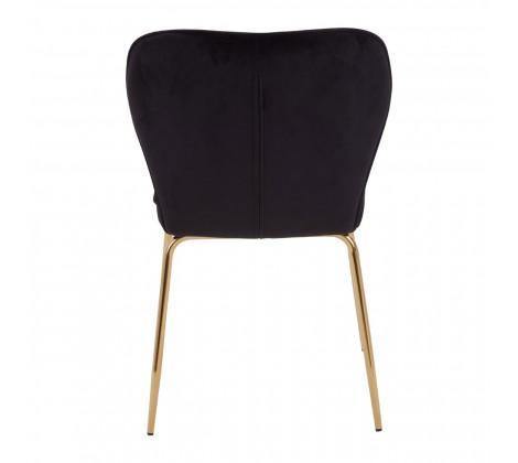Tamzin Curved Black Gold Finish Dining Chair - Modern Home Interiors