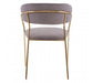 Tamzin Mink Channel Gold Finish Dining Chair - Modern Home Interiors