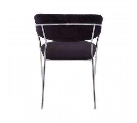 Tamzin Black Channel Chrome Finish Dining Chair - Modern Home Interiors