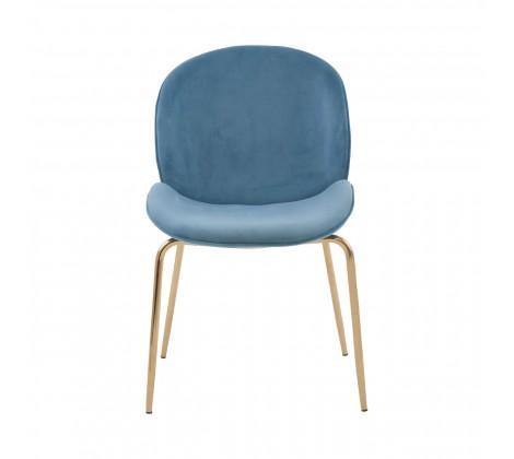 Tamzin Blue Winged Gold Finish Dining Chair - Modern Home Interiors