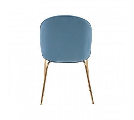 Tamzin Blue Winged Gold Finish Dining Chair - Modern Home Interiors
