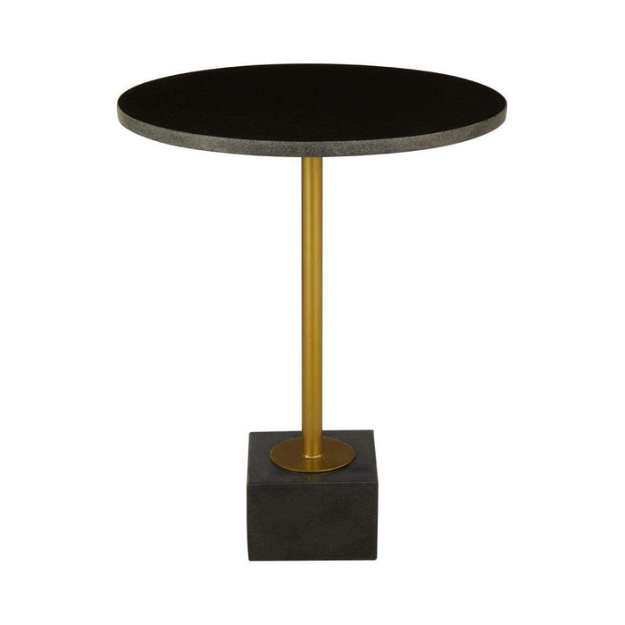 Rabia Black Marble Side Table - Modern Home Interiors