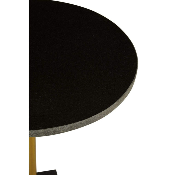 Rabia Black Marble Side Table - Modern Home Interiors