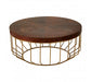 Kensington Townhouse Brown Top Round Coffee Table - Modern Home Interiors