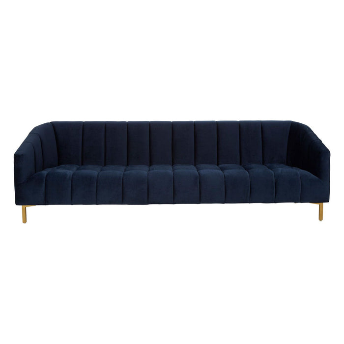 Isabella 3 Seater Blue Velvet Sofa - Modern Home Interiors