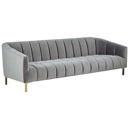 Isabella 3 Seater Grey Velvet Sofa - Modern Home Interiors