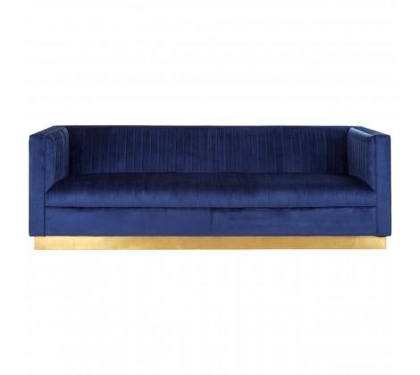 Opal 3 Seat Deep Blue Sofa - Modern Home Interiors