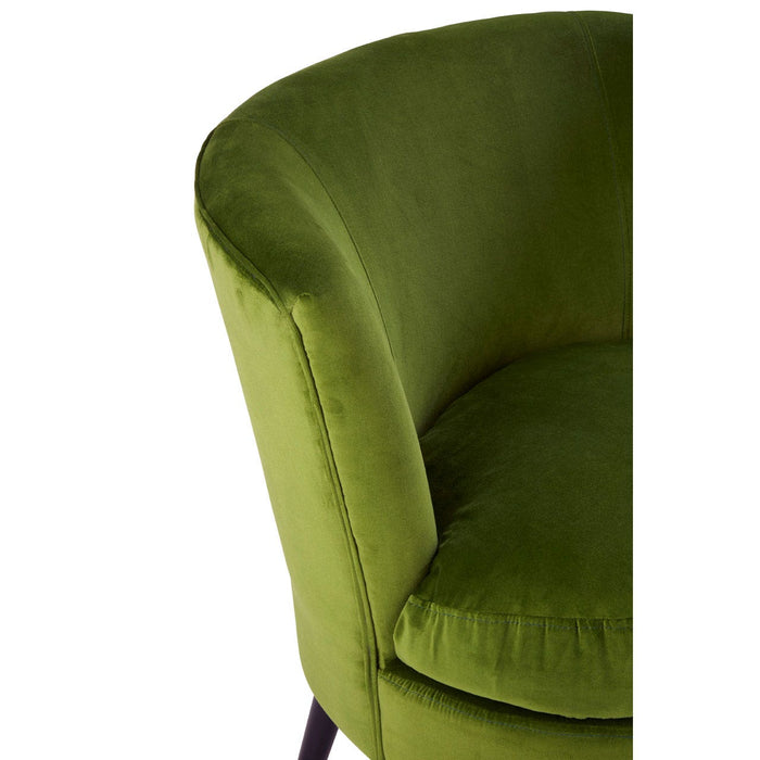 Grosvenor Green Velvet Accent Chair - Modern Home Interiors
