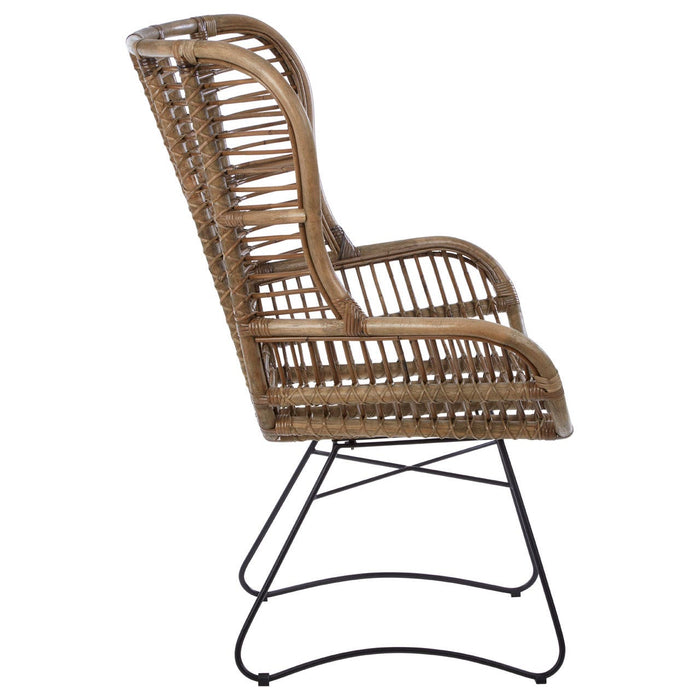 Manado Rattan Lounge Chair + Footstool - Modern Home Interiors