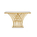 Arenza White Marble Top Console Table with Gold Legs - Modern Home Interiors