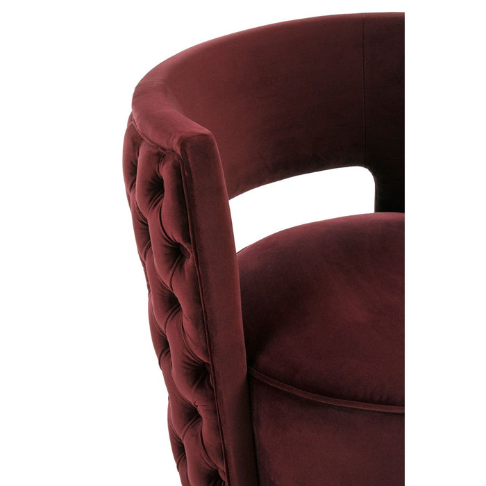 Bola Wine Velvet Chair - Modern Home Interiors