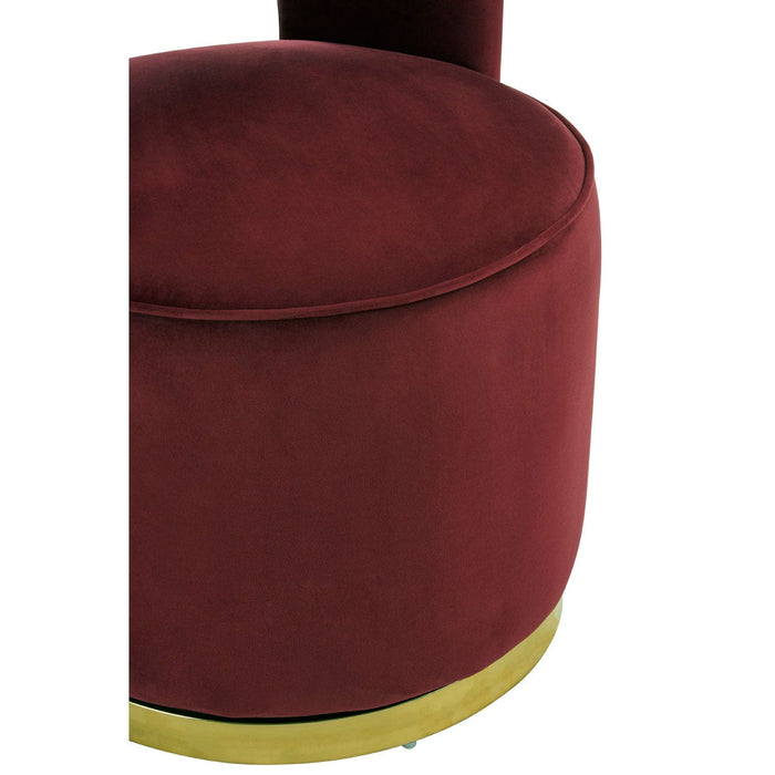 Bola Wine Velvet Chair - Modern Home Interiors