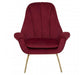 Billi Red Velvet Chair - Modern Home Interiors