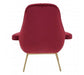 Billi Red Velvet Chair - Modern Home Interiors