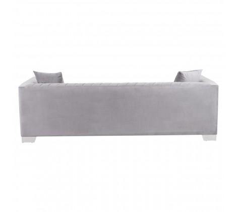 Rashika 3 Seat Grey Velvet Sofa - Modern Home Interiors