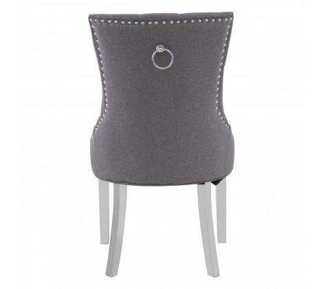 Richmond Grey Velvet Dining Chair - Modern Home Interiors