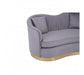 Franza 2 Seat Pleated Grey Velvet Sofa - Modern Home Interiors
