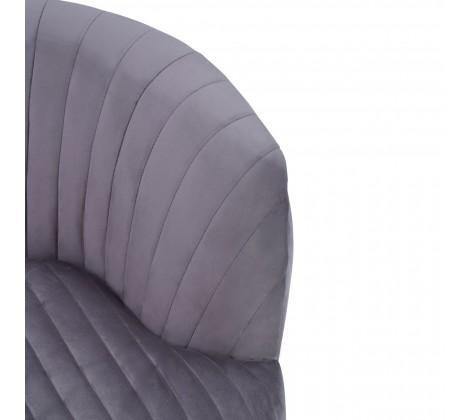 Florina Grey Velvet Chair With Gold Legs - Modern Home Interiors