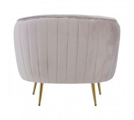 Florina Mink Velvet Chair With Gold Legs - Modern Home Interiors
