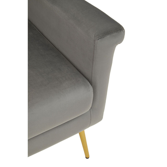 Salma Grey Velvet Armchair
