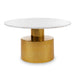 RABIA COFFEE TABLE WITH WHITE MARBLE TOP - Modern Home Interiors